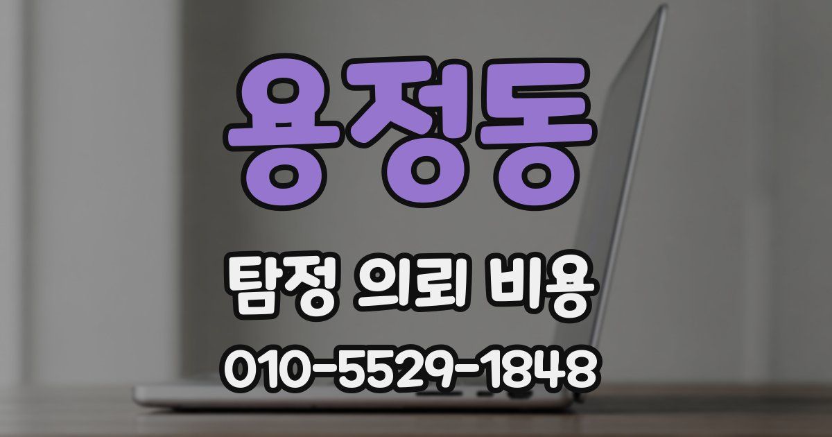 용정동 탐정 의뢰 비용