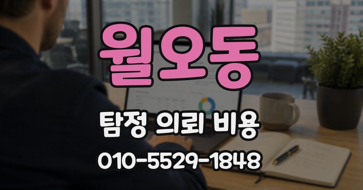 월오동 탐정 의뢰 비용