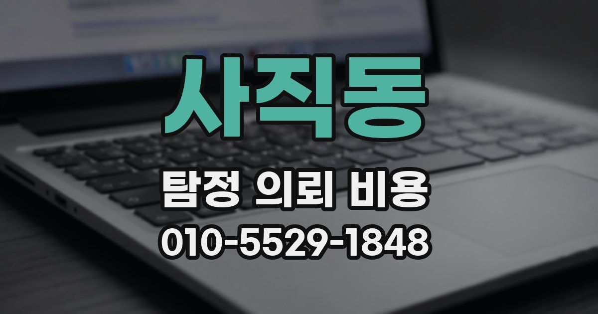 사직동 탐정 의뢰 비용