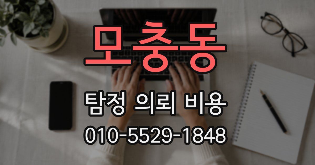 모충동 탐정 의뢰 비용