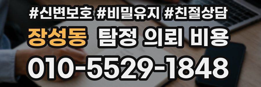 장성동 탐정 의뢰 비용