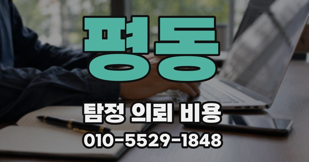 평동 탐정 의뢰 비용