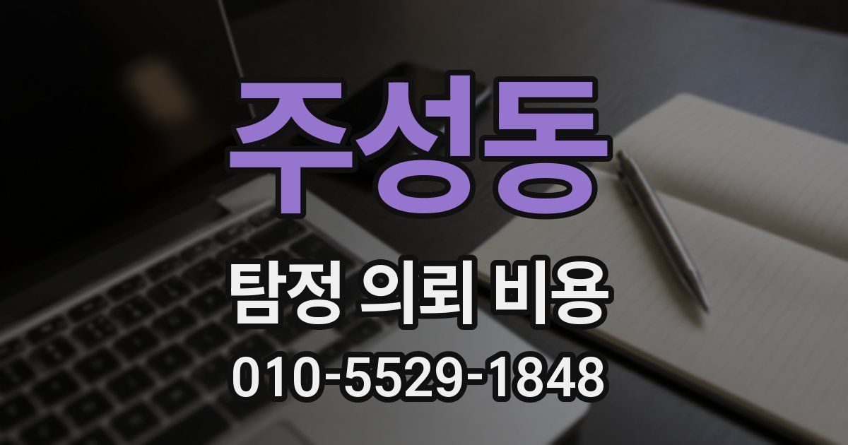 주성동 탐정 의뢰 비용