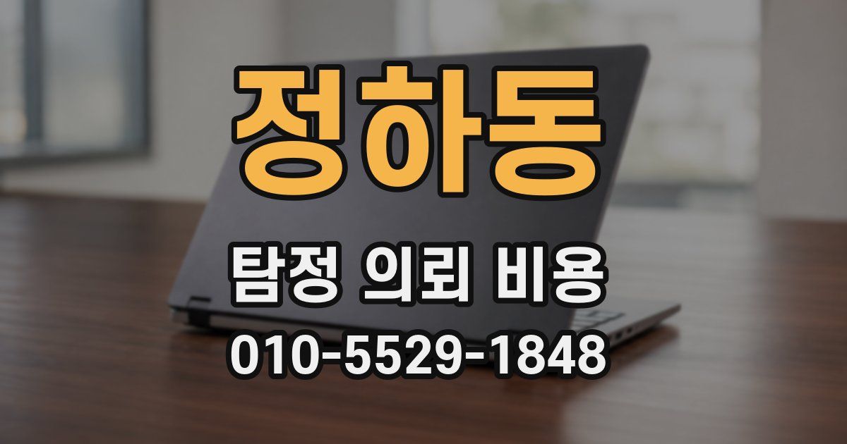 정하동 탐정 의뢰 비용