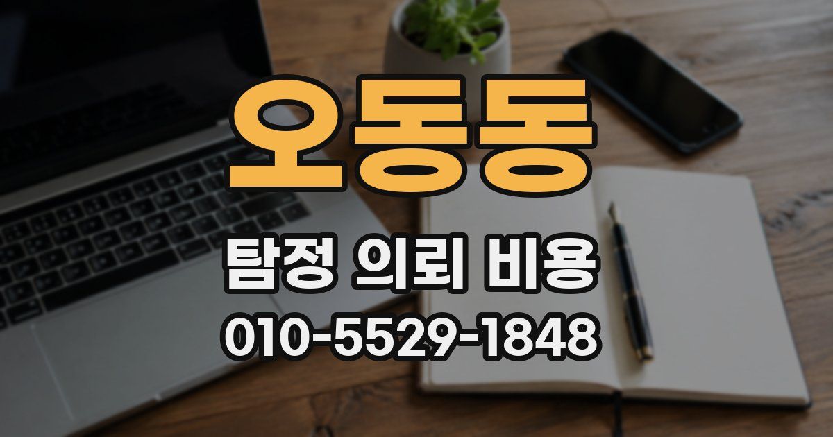 오동동 탐정 의뢰 비용