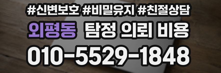 외평동 탐정 의뢰 비용