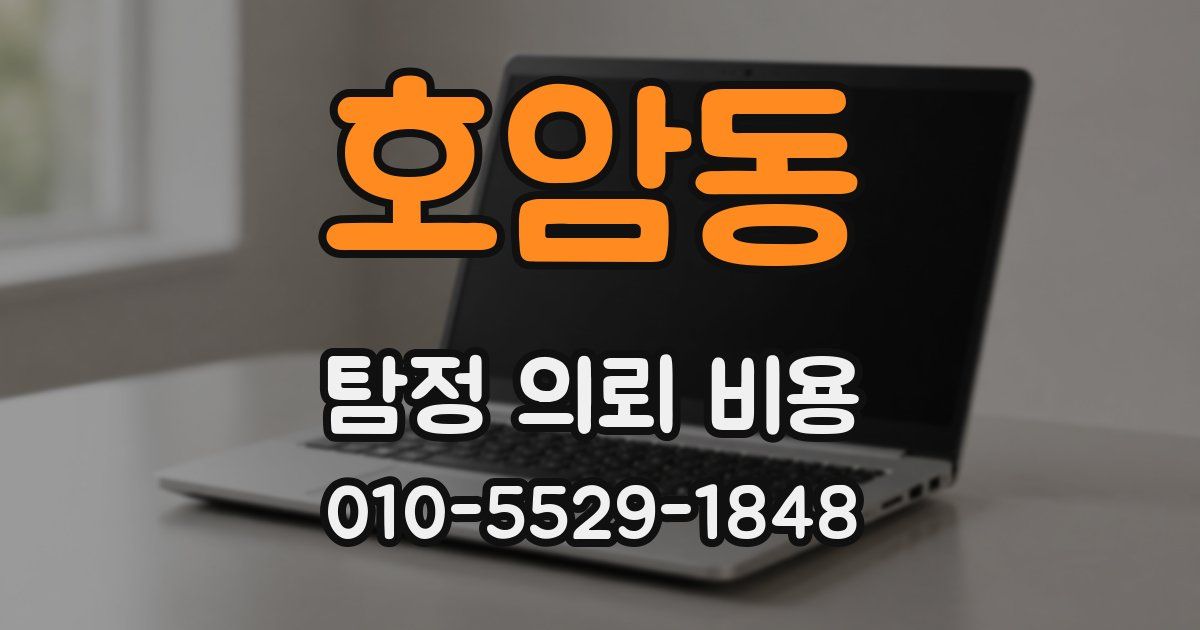 호암동 탐정 의뢰 비용