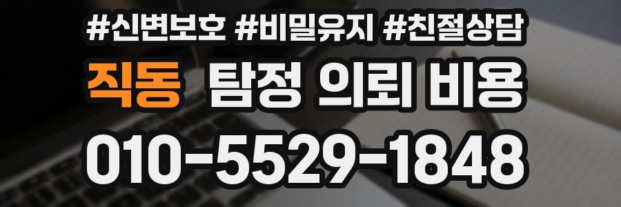 직동 탐정 의뢰 비용