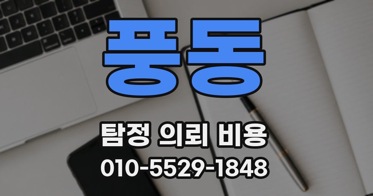 풍동 탐정 의뢰 비용
