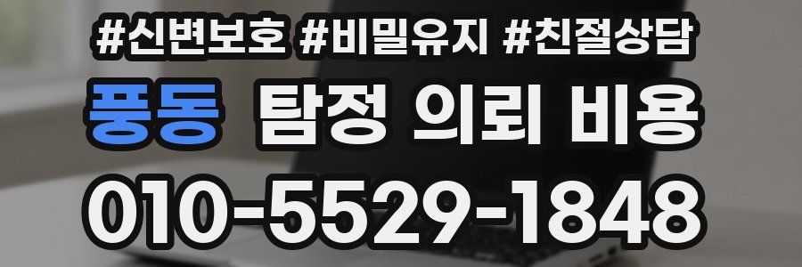 풍동 탐정 의뢰 비용