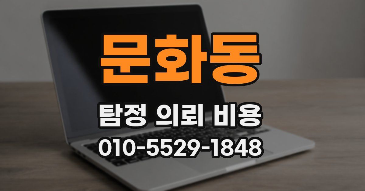 문화동 탐정 의뢰 비용
