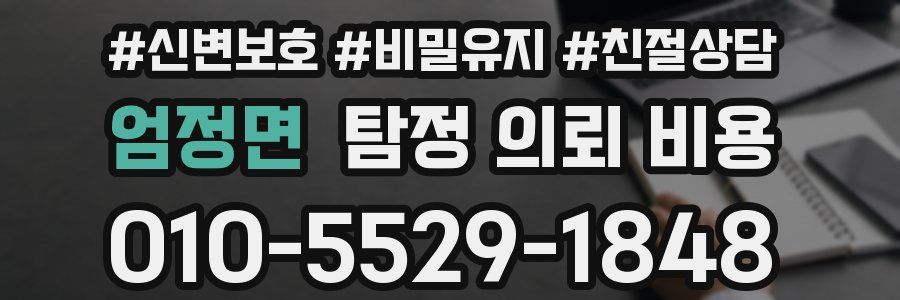 엄정면 탐정 의뢰 비용