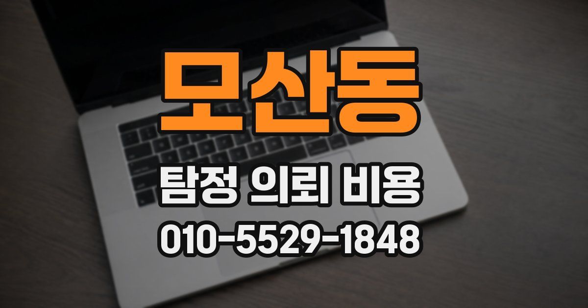 모산동 탐정 의뢰 비용