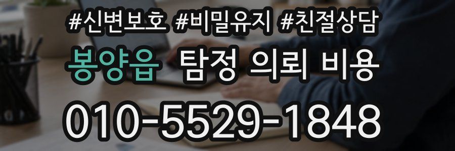 봉양읍 탐정 의뢰 비용