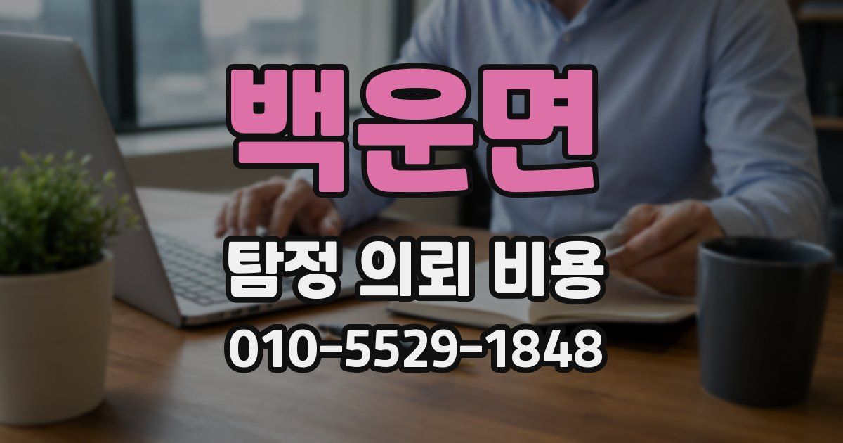 백운면 탐정 의뢰 비용