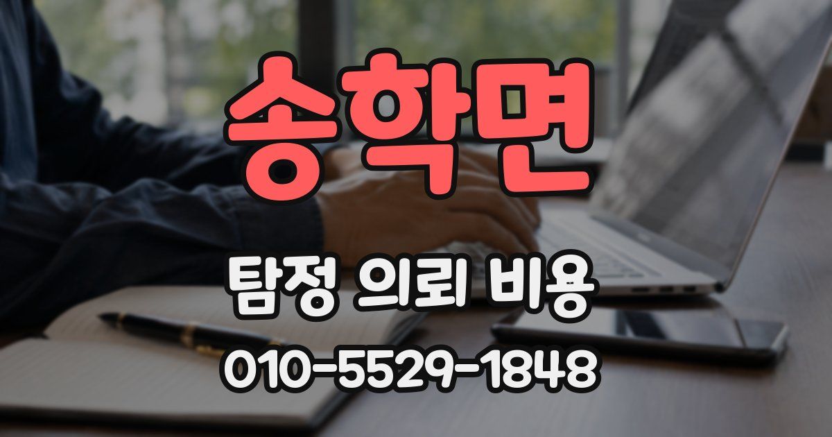 송학면 탐정 의뢰 비용