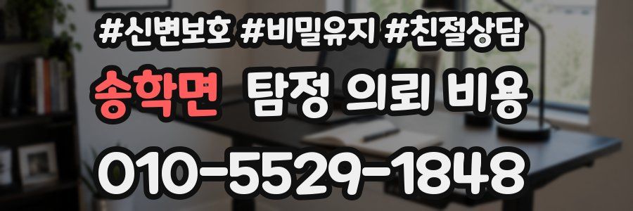 송학면 탐정 의뢰 비용