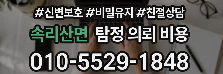 속리산면 탐정 의뢰 비용