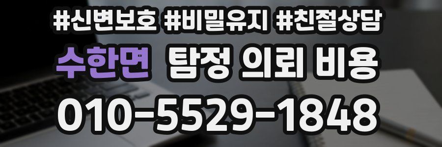 수한면 탐정 의뢰 비용