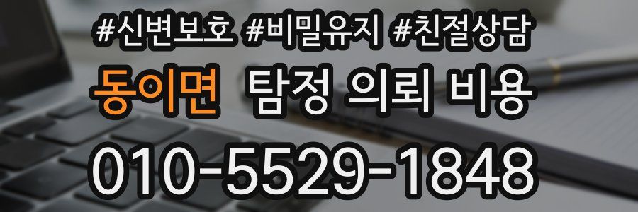 동이면 탐정 의뢰 비용