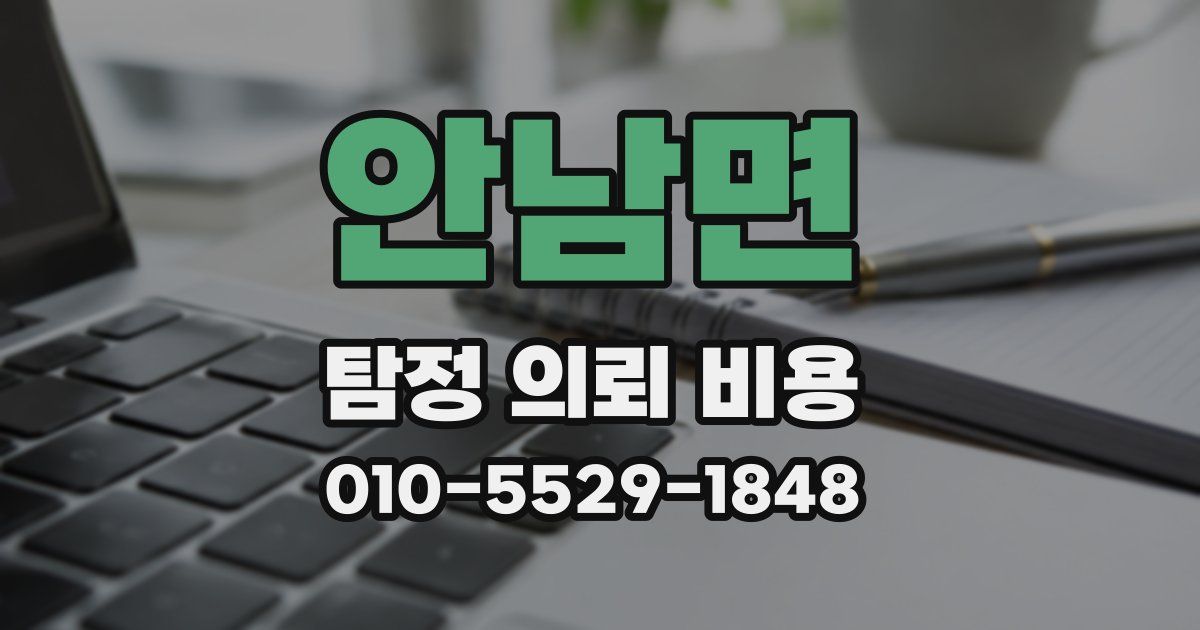 안남면 탐정 의뢰 비용