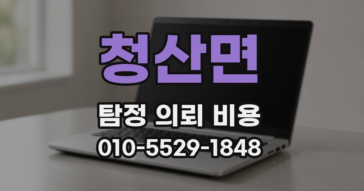 청산면 탐정 의뢰 비용