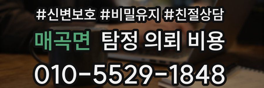 매곡면 탐정 의뢰 비용
