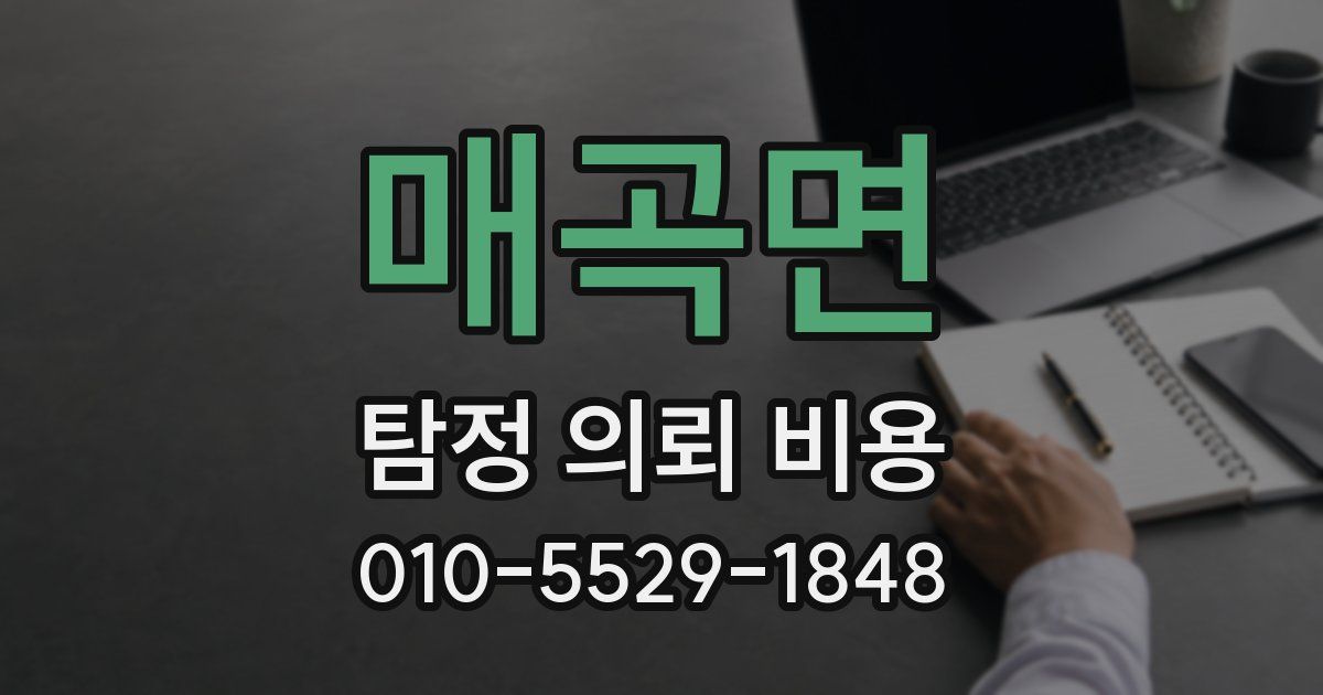 매곡면 탐정 의뢰 비용