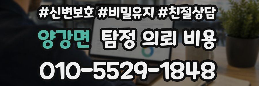 양강면 탐정 의뢰 비용