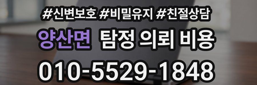 양산면 탐정 의뢰 비용