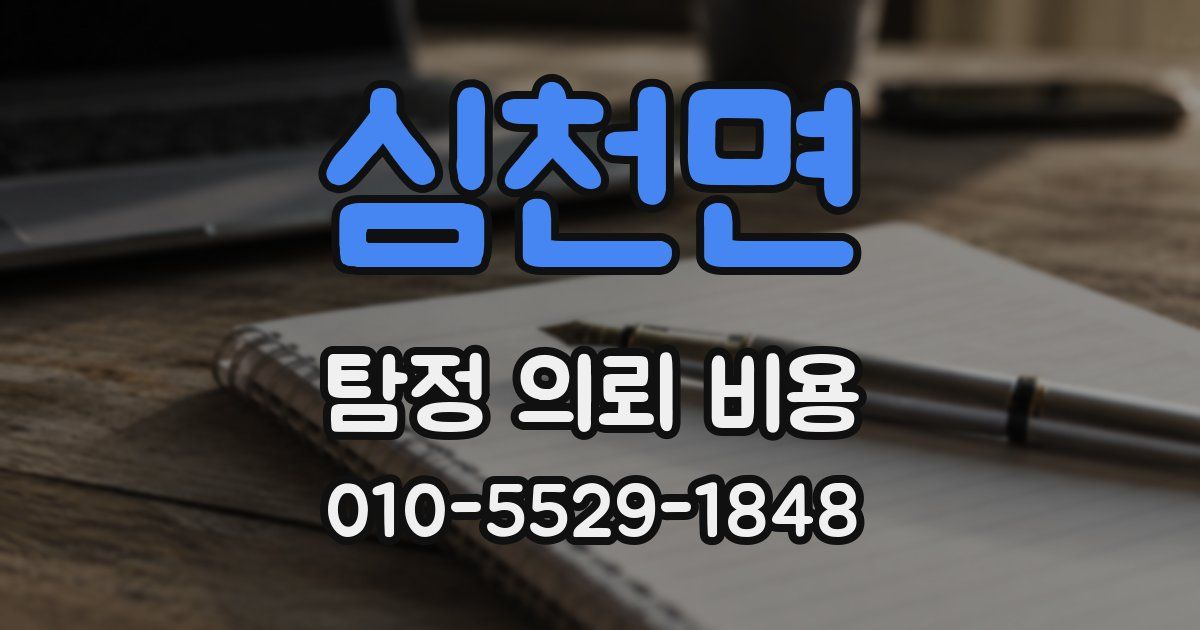 심천면 탐정 의뢰 비용