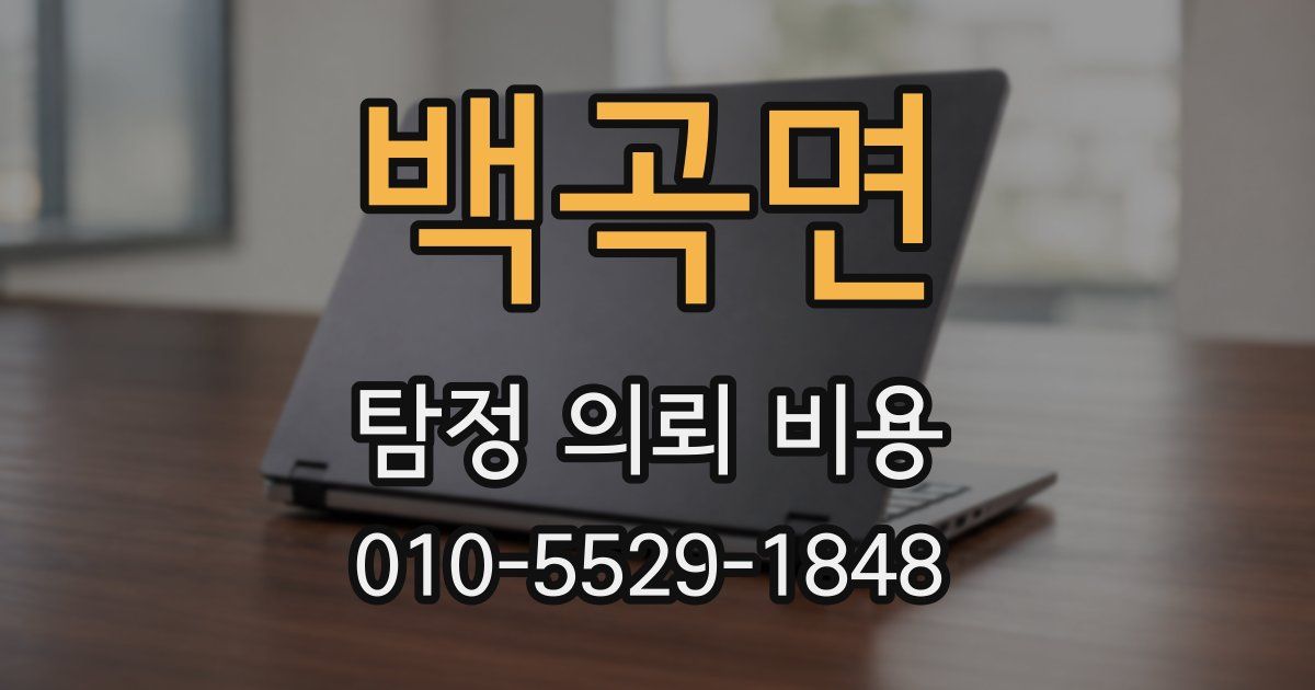 백곡면 탐정 의뢰 비용