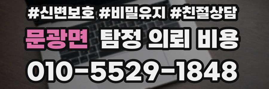 문광면 탐정 의뢰 비용