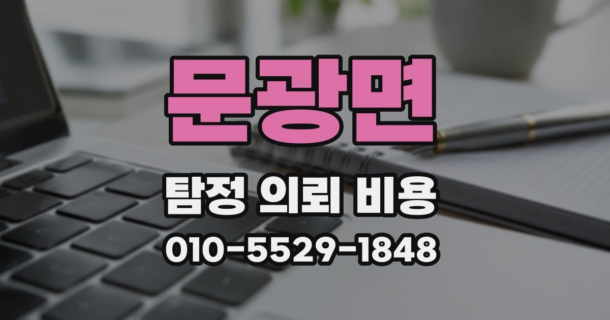 문광면 탐정 의뢰 비용