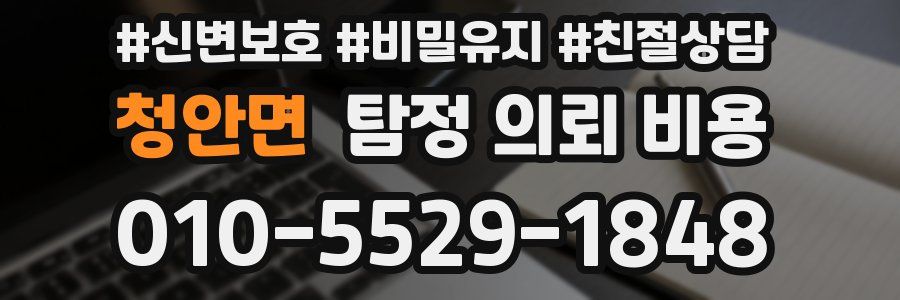청안면 탐정 의뢰 비용