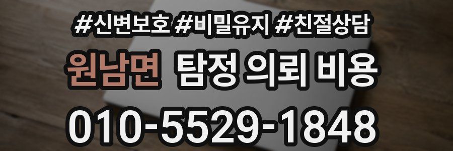원남면 탐정 의뢰 비용