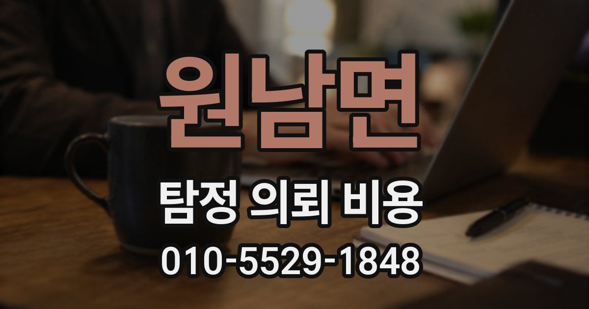 원남면 탐정 의뢰 비용