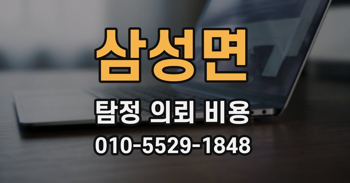 삼성면 탐정 의뢰 비용