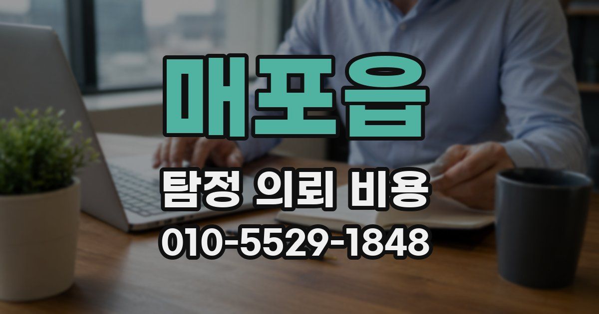 매포읍 탐정 의뢰 비용