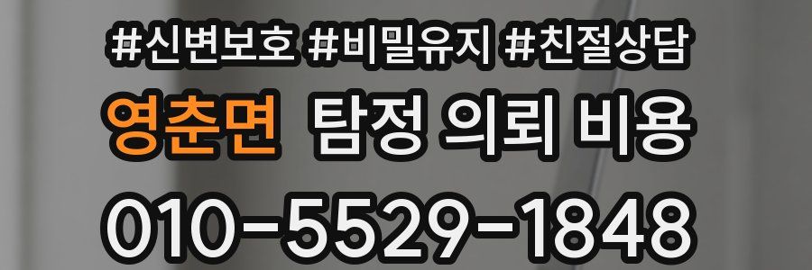 영춘면 탐정 의뢰 비용