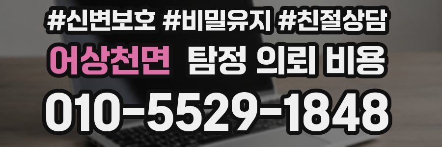 어상천면 탐정 의뢰 비용
