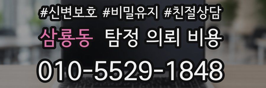 삼룡동 탐정 의뢰 비용