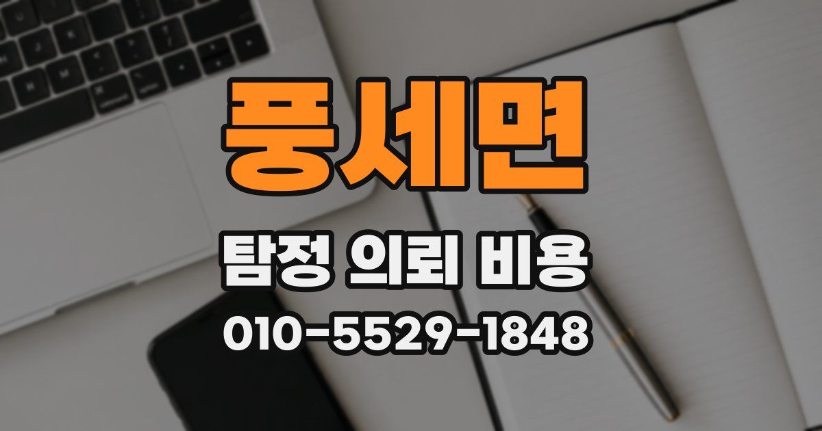 풍세면 탐정 의뢰 비용