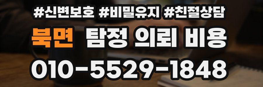 북면 탐정 의뢰 비용