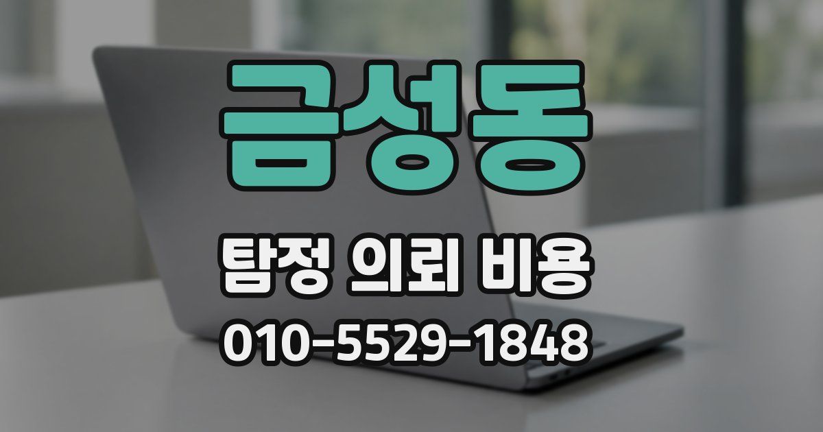 금성동 탐정 의뢰 비용