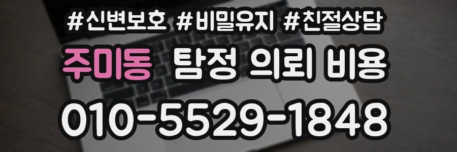 주미동 탐정 의뢰 비용