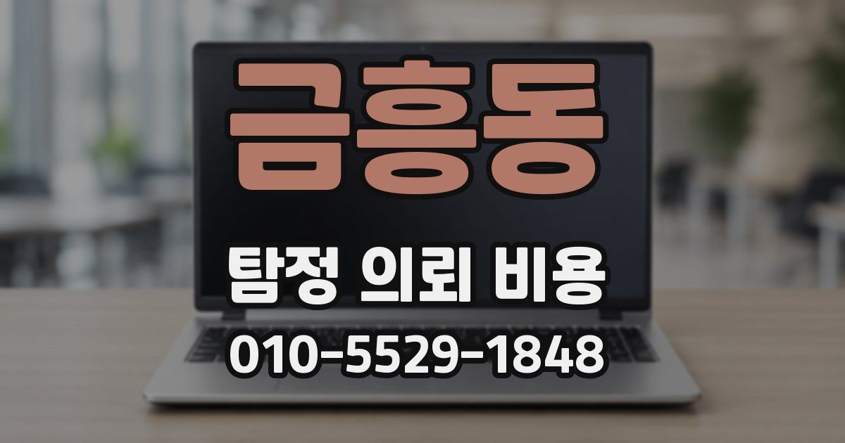 금흥동 탐정 의뢰 비용