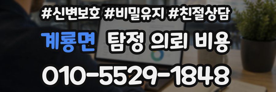 계룡면 탐정 의뢰 비용