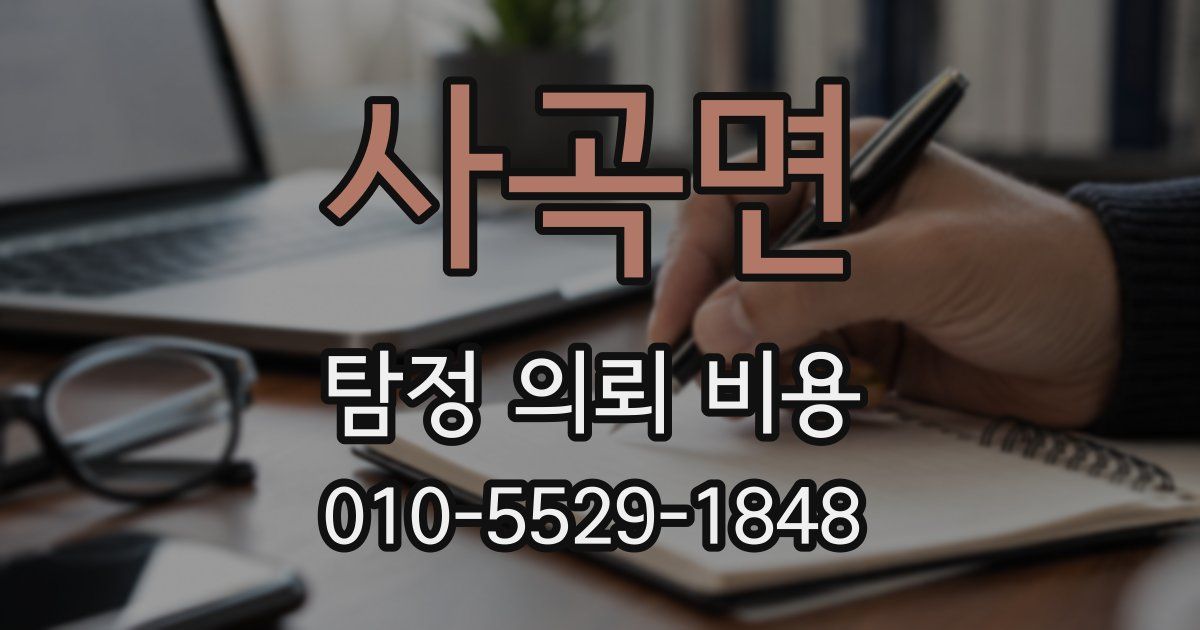 사곡면 탐정 의뢰 비용