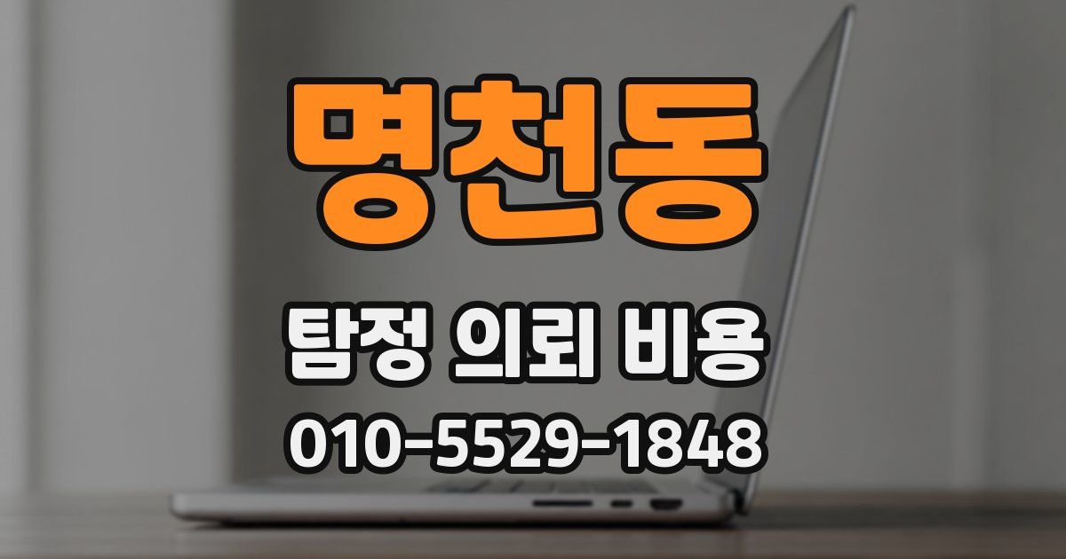 명천동 탐정 의뢰 비용